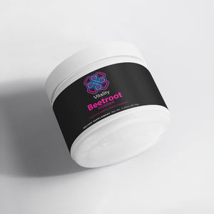 Energizing Beetroot Drink Mix powder in a glass with water. (Image 3 of 10)