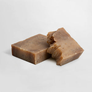 Gentle Oat & Honey Soap bar with visible oats and honey texture. (Image 5 of 6)