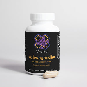 Calm & Thrive Ashwagandha capsules, a natural solution for stress relief. (Image 3 of 6)