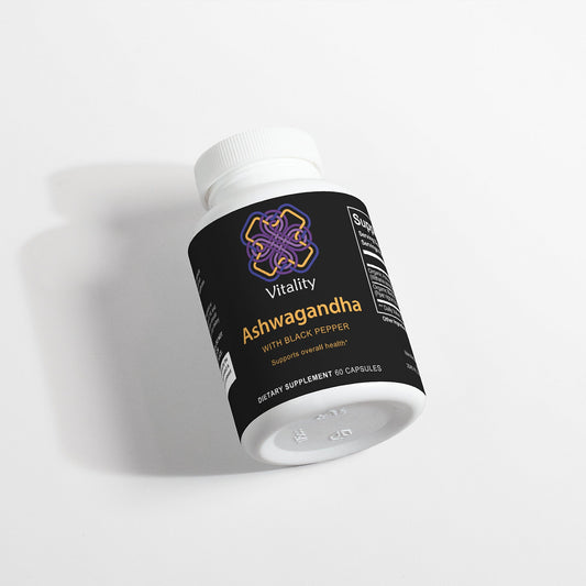 Calm & Thrive Ashwagandha capsules, a natural solution for stress relief. (Image 2 of 6)