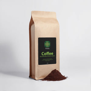 Brain Boost Coffee Blend bag with coffee beans and Lion's Mane mushroom. (Image 3 of 4)