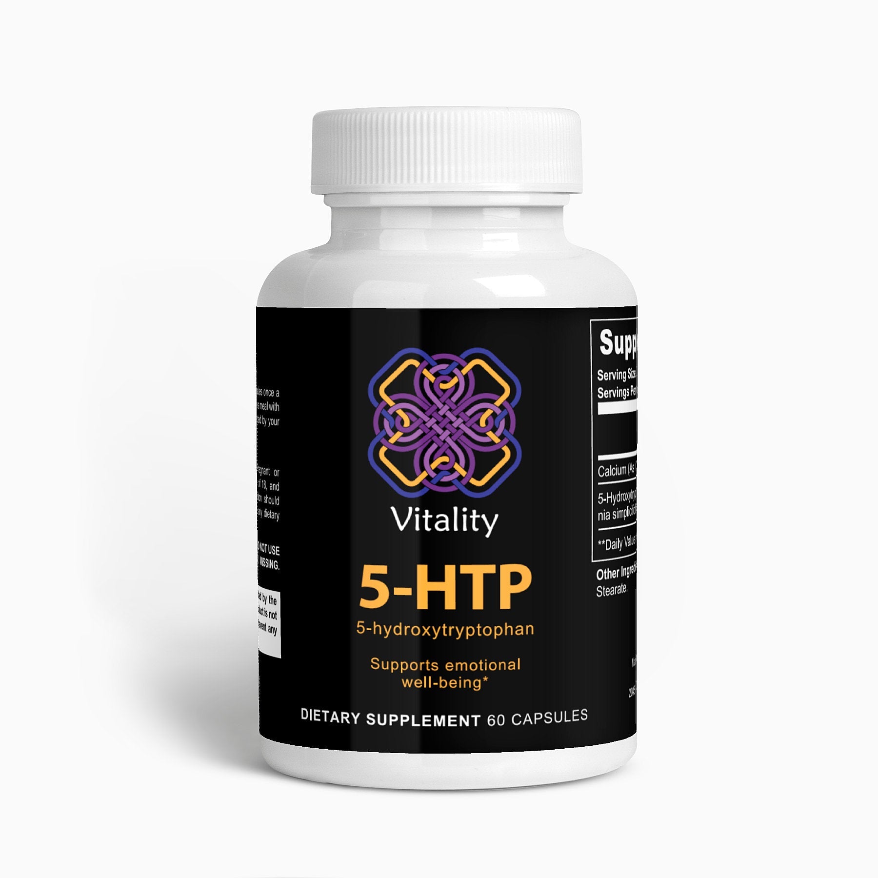 Serotonin Boost 5-HTP Capsules bottle, a symbol of balanced mood.